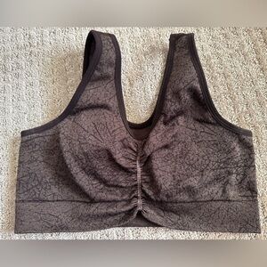 gymshark sports bra ADAPT PATTERN SEAMLESS LONGLINE Forest brown size medium